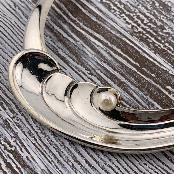 Antonio Pineda Wing Pearl 970 Sterling Silver Choker Necklace RARE 50's TAXCO - Picture 5 of 14